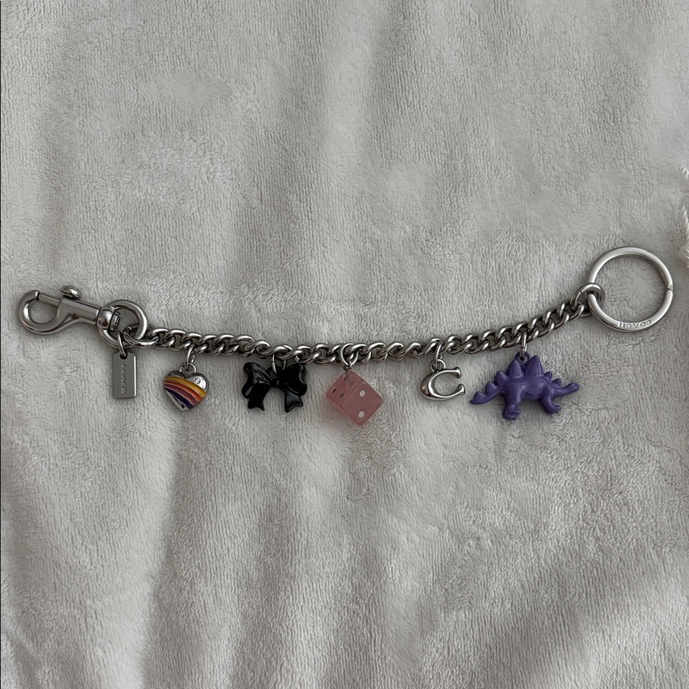 NWOT COACH motif chain bag charm